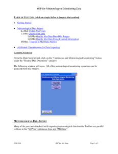 Meteorological Data Operations