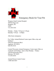 Emergency Book for Your Pet - Waupaca Small Animal Hospital