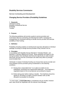 Changing Service Providers (Portability) guidelines
