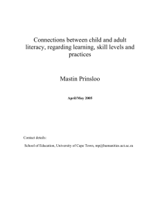 The link between children`s and adult literacy