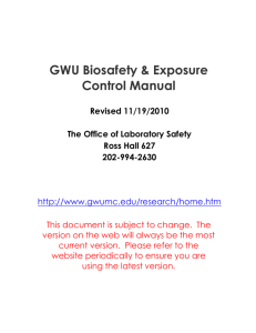 GWU Biosafety Manual