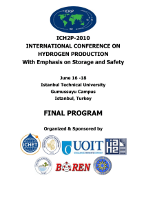 ICH2P-2010 INTERNATIONAL CONFERENCE ON HYDROGEN