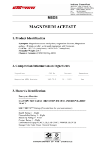 magnesium acetate - IndianaChem-Port