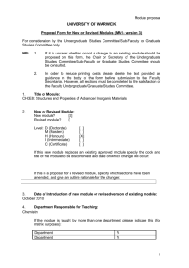 CH3E8 Structures and Properties of Advanced Inorganic Materials