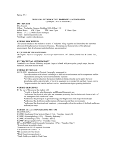 GEOL 1405: ENVIRONMENTAL GEOLOGY