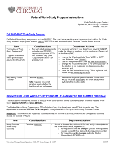 the Federal Work-Study Program Instructions