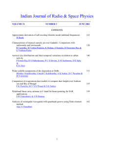 Indian Journal of Radio & Space Physics