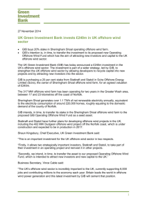 27 November 2014 UK Green Investment Bank invests £240m in UK