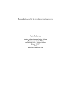 Issues in inequality in non-income dimensions