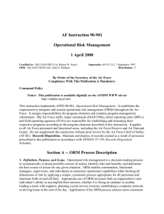 AF Instruction 90-901 Operational Risk Management 1 April 2000