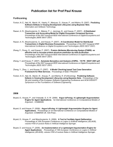 Publication list for Prof Paul Krause Forthcoming Fenton, N. E., Neil