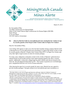 MiningWatch Canada to UN High Commissioner for Human Rights