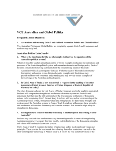 VCE Australian and Global Politics