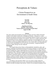 Perceptions & Values: - Central Washington University