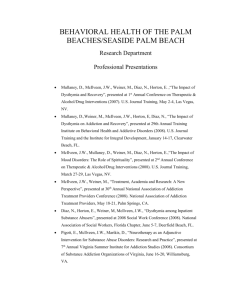 PRESENTATIONS: - Seaside Palm Beach
