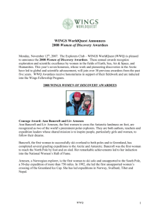 WINGS WorldQuest Announces 2008 Women of Discovery