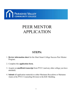 peer mentor application - Paradise Valley Community College