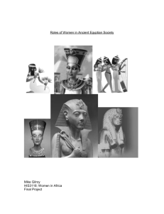 Roles of Women in Ancient Egyptian Society
