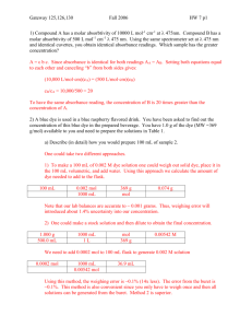 Table 1: Data for Problem 2