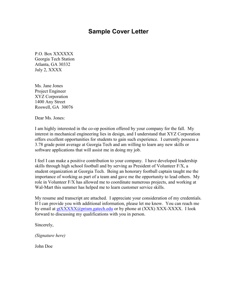 How To Write A Co Op Cover Letter Astar Tutorial