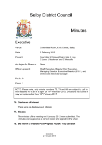 Executive - Minutes - Selby District Council