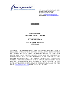 Column Manual - Transgenomic