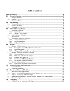 Table of Contents