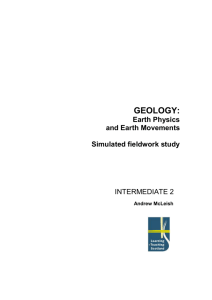 Geology: Earth Physics and Earth Movements – simulated fieldwork