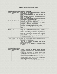 Composition Evaluation and Score Sheet