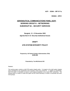 Asia/Pacific ATN System Integrity Policy