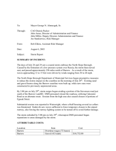 2003. Storm Report to Mayor George N. Ahmaogak, Sr. (August 6