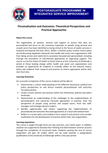 Personalisation and outcomes flyer 2013[1]