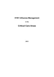 H1N1 Influenza Management in the ICU / HDU