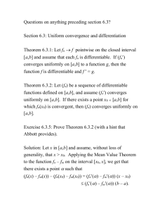 Uniform convergence and differentiation (concluded).