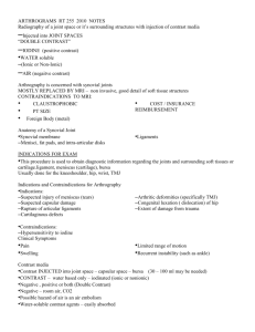 ARTHROGRAMS RT 255 2010 NOTES