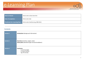 e-Learning Plan Template - PDST