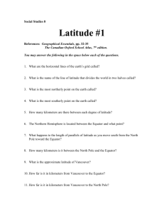 Latitude Worksheet