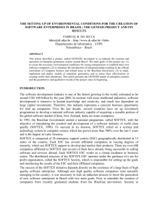 The Setting Up of Environmental Conditions for the Creation of New