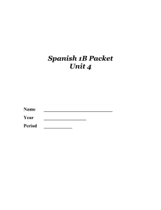 Spanish 1B Packet