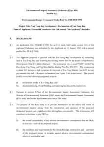 Environmental Impact Assessment Study Brief No. ESB