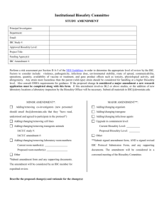 IBC Amendment Form 2015 - SUNY Downstate Office of Research