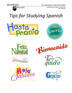 Spanish Tips