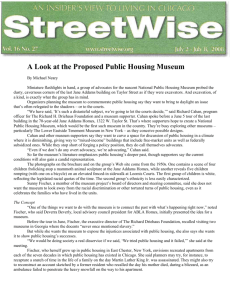 A Look at the Proposed Public Housing Museum