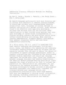 File - Specific Learning Disablity in Reading