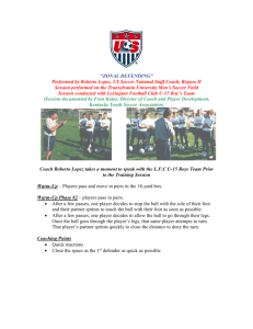 ZONAL DEFENDING - Maryland State Youth Soccer Association