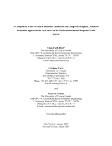 3.2 The Composite Marginal Likelihood Technique – The Pairwise