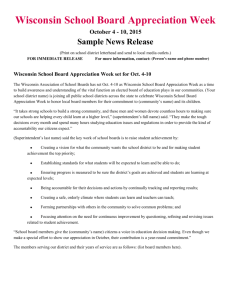 Sample News Release - Wisconsin Association of School Boards