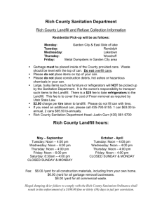 Rich County Landfill and Refuse Collection Information
