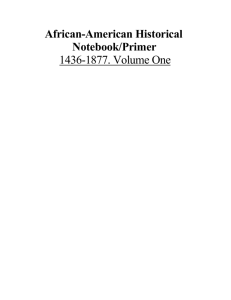 African-American Historical Notebook/Primer