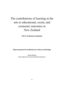 The contributions of learning in the arts to educational, social